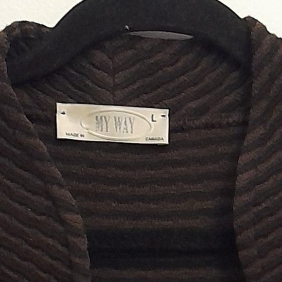 Brown Textured Women's Blazer - Picture 5 of 14